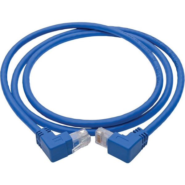 Tripp Lite Cat6 UTP Patch Cable, Up-Angle Male-Down-Angle Male - 4 ft., Blue - American Tech Depot