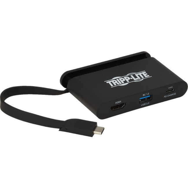 Tripp Lite USB C Multiport Adapter Converter 4K w- -HDMI, Gigabit Ethernet, USB-A Hub, PD Charging, Storage Cable Thunderbolt 3 Compatible - American Tech Depot