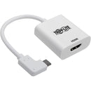 Tripp Lite Right-Angle USB C to HDMI 4K Adapter Cable USB-C M-F White 6in - American Tech Depot