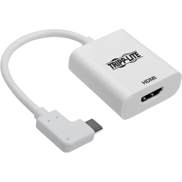 Tripp Lite Right-Angle USB C to HDMI 4K Adapter Cable USB-C M-F White 6in - American Tech Depot