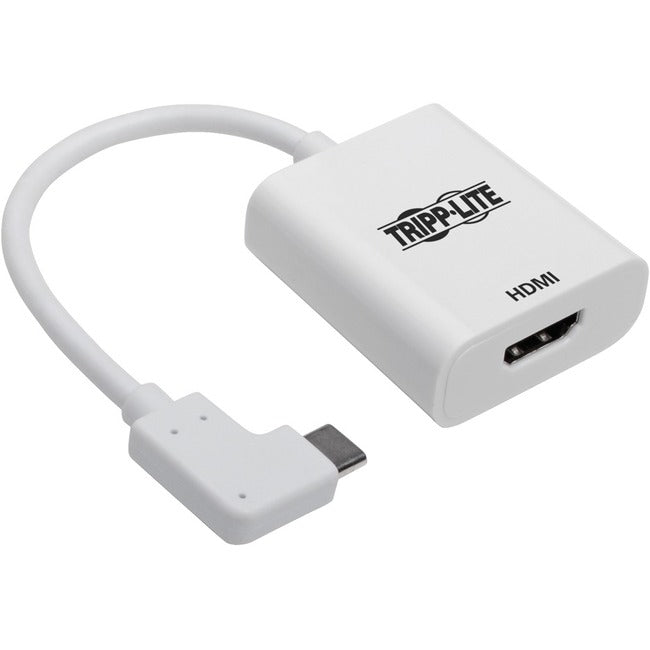 Tripp Lite Right-Angle USB C to HDMI 4K Adapter Cable USB-C M-F White 6in - American Tech Depot