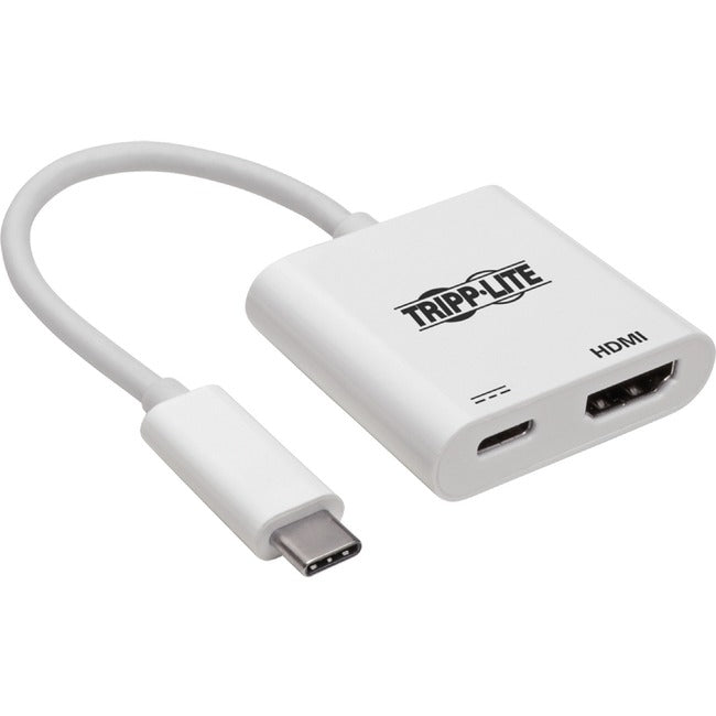 Tripp Lite USB C Adapter Converter 4K HDMI PD Charging USB Type C M-F White - American Tech Depot