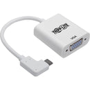 Tripp Lite Right-Angle USB C to VGA Adapter Cable USB-C M-F White 1080p 6in - American Tech Depot