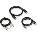 TRENDnet 6 ft. DisplayPort, USB, and Audio KVM Cable Kit,TK-CP06, Compatible w- TK-240DP & TK-440DP Dual Monitor Displayport KVM Switches, Displayport 1.2, USB Mouse-Keyboard, 3.5mm Audio Connections