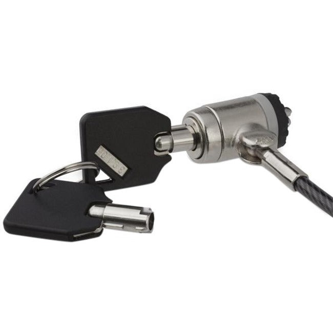 StarTech.com 6ft (2m) Laptop Cable Lock with Keys, Anti-Theft Keyed Security Cable for K-Slot Computer-Laptop-Device, Vinyl Coated Steel