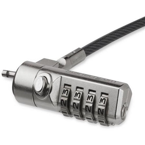 StarTech.com 6ft Laptop Cable Lock - 4 Digit Combination Anti-Theft Security Lock for K-Slot Desktop-Computer-Device - Vinyl Coated Steel