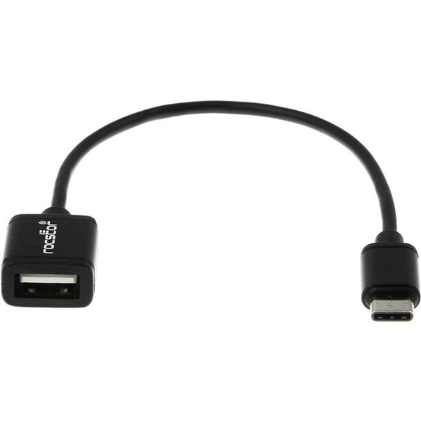 Rocstor Premium 6" USB-C to USB-A Adapter M-F - USB 2.0 - USB Type C to A Converter - For use of USB C devices such as Macbook Pro, MacBook, Chromebook, and other USB-C devices - 1 Pack - 1 x USB Type C Male - 1 x USB Type A Female - Black Adapter