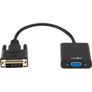 Rocstor Premium DVI-D to VGA Active Adapter - Resolutions up to 1920x1200 - DVI-VGA for Monitor, Projector, Video Device, Notebook, Desktop Computer, 6 Inch - 1 Pack - 1 x DVI-D - 1 x HD-15 Female VGA, - Black - DVI-D TO VGA CONVERTER ADAPTER 1920X1200 - American Tech Depot