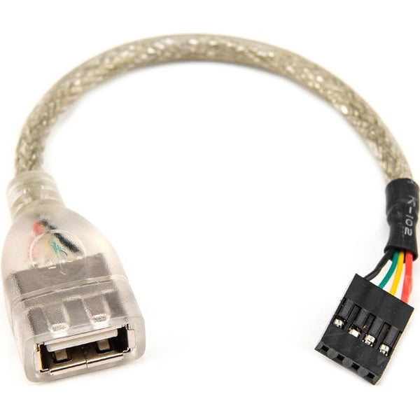 Rocstor Premium 6in USB 2.0 Cable - USB A Female to USB Motherboard 4 Pin Header F-F - Type A Female USB