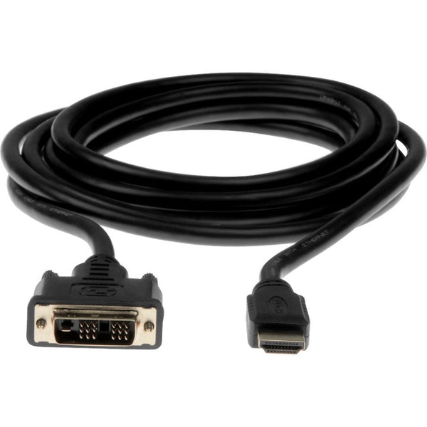 Rocstor Premium HDMI to DVI-D Cable - M-M - 10 ft - 1 x DVI-D Male - 1 x Male HDMI - Gold-plated Contacts - Black