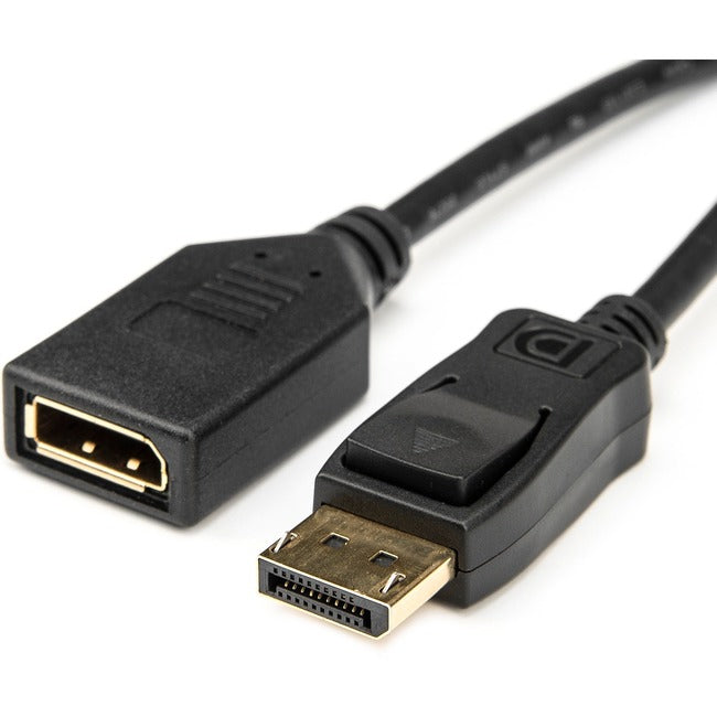Rocstor Premium 6 ft DisplayPort Video Extension Cable - M-F - DisplayPort Male Video - DisplayPort Female Video - Black - Display Port Video Extension Cable