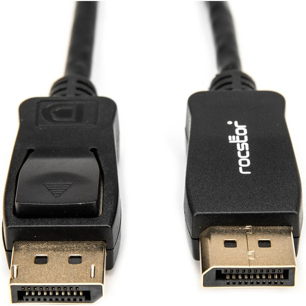 Rocstor Premium 6ft - 2m DisplayPort 1.2 Cable M-M - DisplayPort 4k - DisplayPort Male Digital Audio-Video - 6ft - Black- DP TO DP Cable 4Kx2K