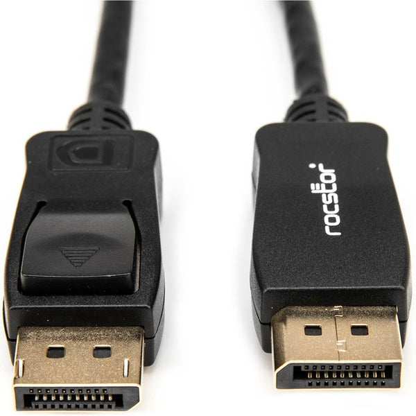 Rocstor Premium 10ft - 3m DisplayPort 1.2 Cable M-M - DisplayPort 4k - DisplayPort Male Digital Audio-Video - 10ft - Black- DP TO DP Cable 4Kx2K