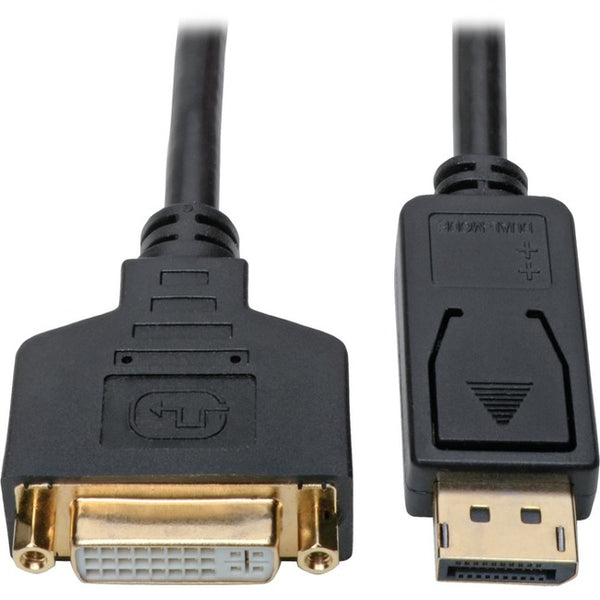 Tripp Lite DisplayPort to DVI Adapter Converter Cable M-F 1080p Black 1ft - American Tech Depot