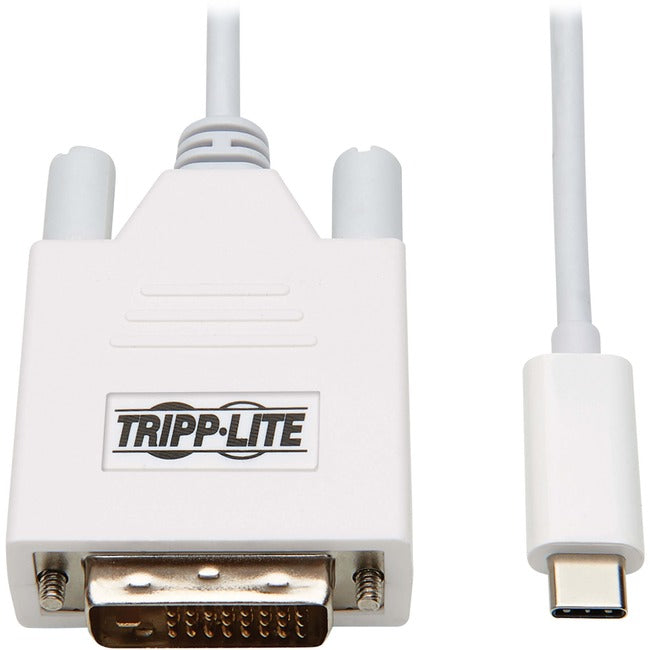Tripp Lite USB C to DVI Adapter Cable USB 3.1 1080p M-M USB-C White 10ft - American Tech Depot