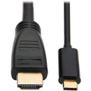 Tripp Lite USB C to HDMI Adapter Cable USB 3.1 4K@60Hz M-M USB-C Black 10ft - American Tech Depot