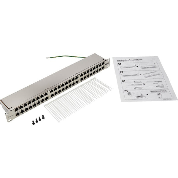 Tripp Lite Cat5e - Cat6 Patch Panel 48-Port Shielded Krone IDC 568B RJ45 1U - American Tech Depot