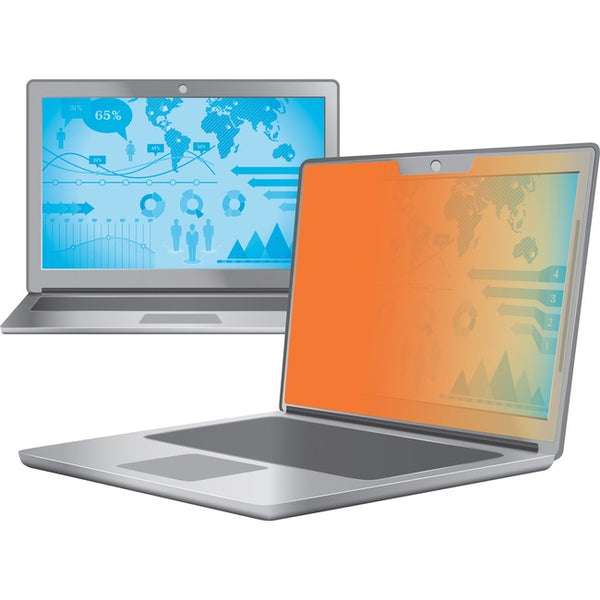 3M Gold Privacy Filter for 15.6 in Laptops with COMPLY™ Flip Attach 16:9 GF156W9B Gold, Glossy Black, Matte
