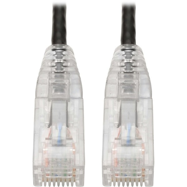 Tripp Lite Cat6 UTP Patch Cable (RJ45) - M-M, Gigabit, Snagless, Molded, Slim, Black, 8 in - American Tech Depot