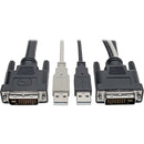 Tripp Lite DVI to USB-A Dual KVM Cable Kit 2x Male 2x Male 1080p @60Hz 10ft - American Tech Depot