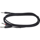 Monoprice 3 Meter (10ft) 1-4inch TRS Male to two 1-4inch TS Male Insert Cable - American Tech Depot