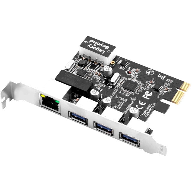 SIIG USB 3.0 3-Port Hub with LAN PCIe Host Card - American Tech Depot