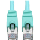 Tripp Lite Cat6a Snagless Shielded STP Patch Cable 10G, PoE, Aqua M-M 1ft - American Tech Depot