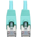 Tripp Lite Cat6a Snagless Shielded STP Patch Cable 10G, PoE, Aqua M-M 3ft - American Tech Depot