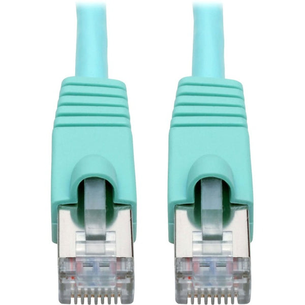 Tripp Lite Cat6a Snagless Shielded STP Patch Cable 10G, PoE, Aqua M-M 10ft - American Tech Depot
