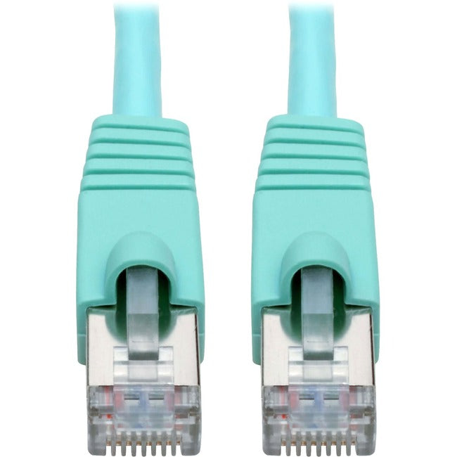 Tripp Lite Cat6a Snagless Shielded STP Patch Cable 10G, PoE, Aqua M-M 10ft - American Tech Depot