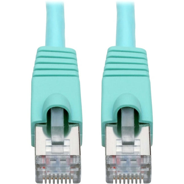 Tripp Lite Cat6a Snagless Shielded STP Patch Cable 10G, PoE, Aqua M-M 14ft - American Tech Depot