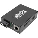 Tripp Lite SC Singlemode Fiber to Gbe Media Converter POE+ 10-100-1000 20KM - American Tech Depot