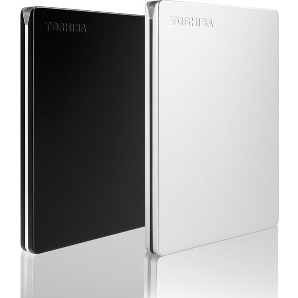 Toshiba Canvio Slim 1 TB Hard Drive - 2.5" External - SATA (SATA-600) - Silver