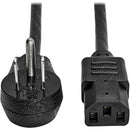 Tripp Lite Computer Power Cord Right-Angle 5-15P to C13 10A 125V 18AWG 3ft - American Tech Depot