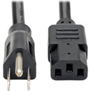 Tripp Lite Computer Power Cord Right-Angle 5-15P to C13 15A 125V 14AWG 6ft - American Tech Depot