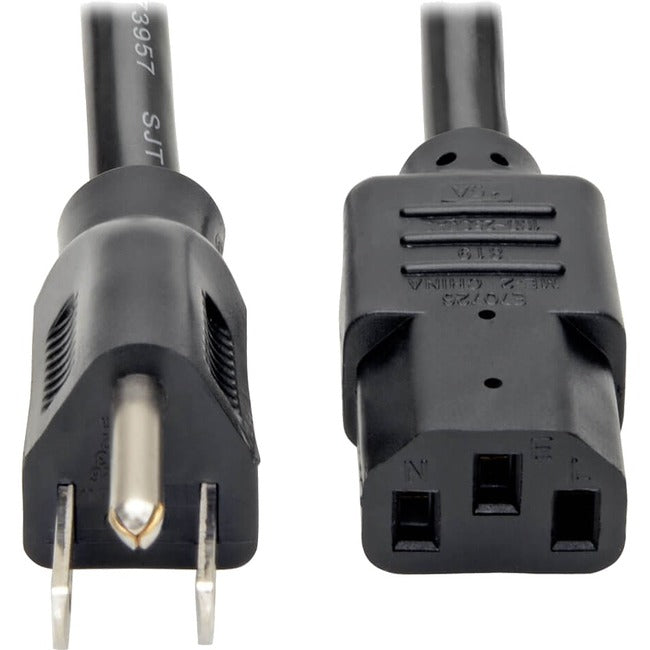 Tripp Lite Computer Power Cord Right-Angle 5-15P to C13 15A 125V 14AWG 6ft - American Tech Depot