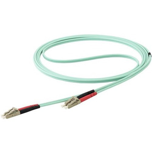 StarTech.com 7m OM4 LC to LC Multimode Duplex Fiber Optic Patch Cable - Aqua - 50-125 - Fiber Optic Cable - 40-100Gb - LSZH (450FBLCLC7) - American Tech Depot