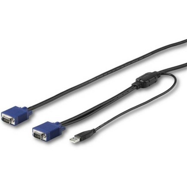 StarTech.com 10 ft. (3 m) USB KVM Cable for StarTech.com Rackmount Consoles - VGA and USB KVM Console Cable (RKCONSUV10) - American Tech Depot