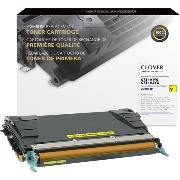 Clover Technologies Remanufactured Toner Cartridge - Alternative for Lexmark - Yellow