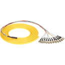 Black Box 3m ST OS2 9-Micron SM Fiber Pigtail 12-Strand OFNR PVC Yellow