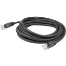 AddOn 50ft RJ-45 (Male) to RJ-45 (Male) Shielded Straight Black Cat6A STP PVC Copper Patch Cable