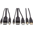 Tripp Lite DisplayPort KVM Cable Kit 4K USB 3.5mm Audio 3xM-3xM USB M-M 6ft - American Tech Depot