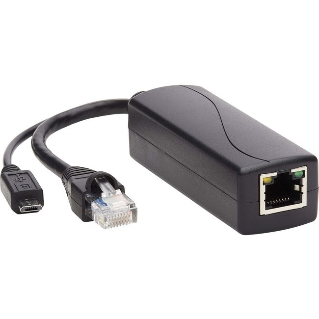 Tripp Lite PoE to USB Micro-B and RJ45 Active Splitter 48V to 5V 1A 100M - American Tech Depot