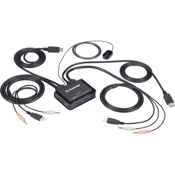 Black Box 2-Port 4K60 DisplayPort Cable KVM Switch