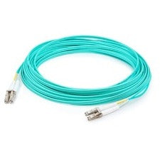 AddOn 5m LC (Male) to LC (Male) Straight Aqua OM4 Duplex Plenum Fiber Patch Cable - American Tech Depot