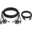 Tripp Lite DVI KVM Cable Kit, DVI USB 3.5mm Audio 3xM-3xM+USB M-M Black 6ft - American Tech Depot