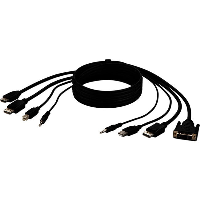 Belkin Dual DVI to HDMI and DP to DP + USB A-B + Audio Passive Combo KVM