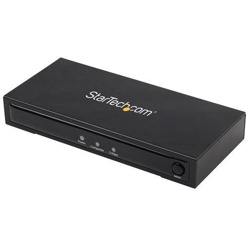 StarTech.com S-Video or Composite to HDMI Converter with Audio - 720p - NTSC & PAL - Analog to HDMI Upscaler - Mac & Windows (VID2HDCON2) - American Tech Depot