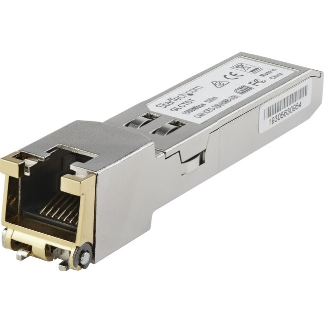 StarTech.com Juniper SFP-1GE-T Compatible SFP Module - 1000BASE-T - 1GE Gigabit Ethernet SFP to RJ45 Cat6-Cat5e Transceiver - 100m