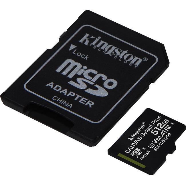 Kingston Canvas Select Plus 512 GB Class 10-UHS-I (U3) microSDXC - American Tech Depot